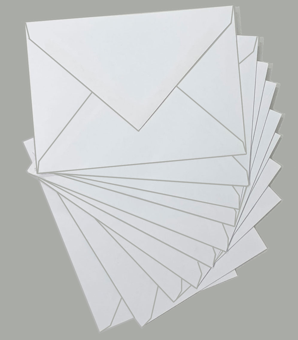 10 envelopes, to fit 5"x6.5" & 5"x7" cards